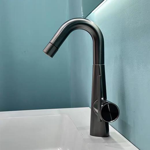 3819 V弯升降抽拉全铜面盆 -电镀 商品图2