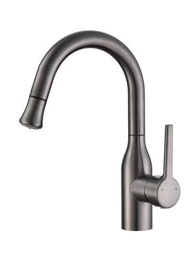 5961 威尼斯抽拉面盆龙头-枪灰