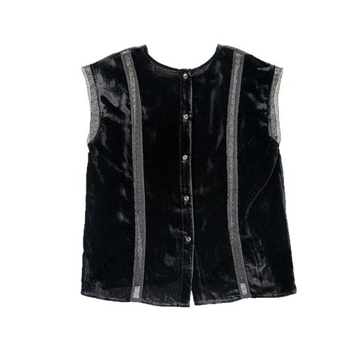 MZ法式气质蕾丝镂空丝绒短袖上衣女装2025夏季新款休闲衬衫百搭小衫 商品图4