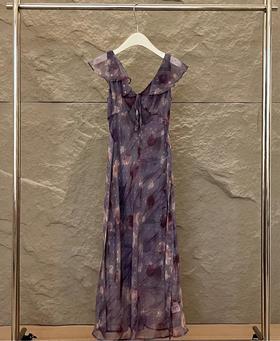 【门店同款】ENJOY夏季“悠然之境”紫色郁金香长裙 163093168