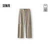 [商场同款]森马休闲裤女纯色工装裤2025秋新款半松紧腰宽松弯刀裤 商品缩略图0