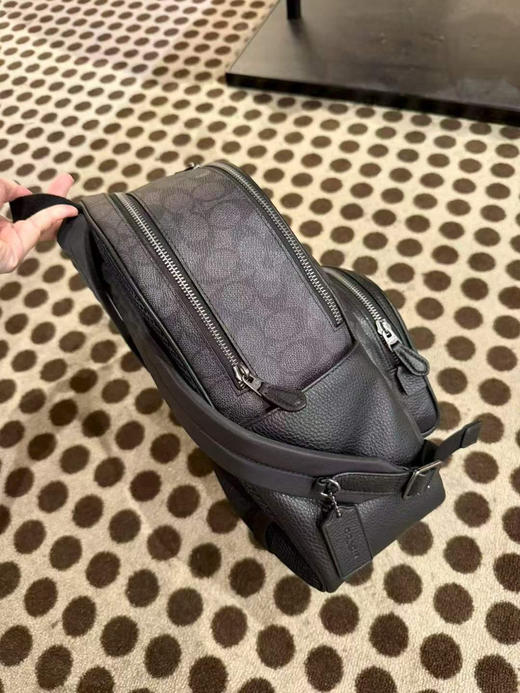 ✨限时折扣1499直邮到手 Coach 经典款中号Court backpack双肩包，老花拼色，双层拉链款，大小正合适，容量大，尺寸约35*21*8cm 商品图10