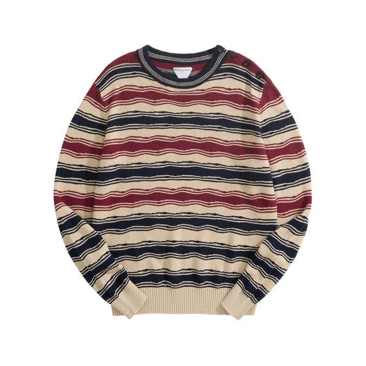 中性款条纹针织毛衣005 商品图0