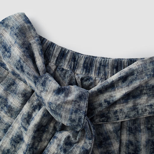 [商场同款]森马半身裙女绑带复古显瘦2025新款夏季不规则格纹短裙 商品图2