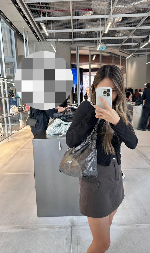 巴黎世家 23春款 crush 灰银 小号 垃圾袋 商品图2