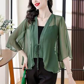 A6055外搭开衫防晒衣女夏季薄款小披肩国风罩衫新中式短外套