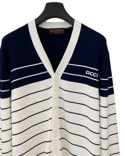 中性款刺绣条纹针织开衫012 商品图2