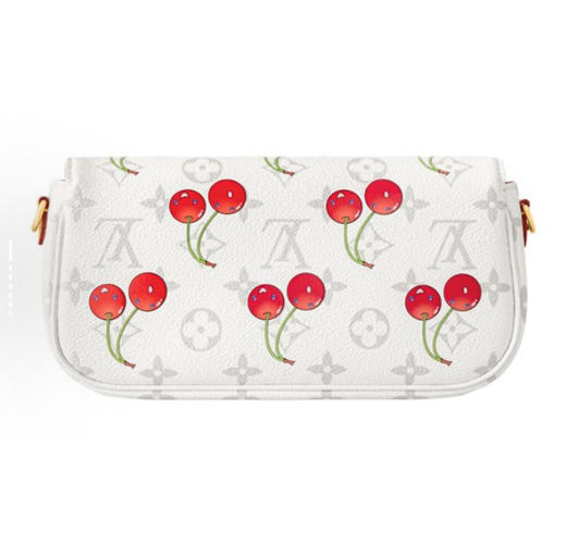 顶级免税版 VIP专柜体验 收到即官网同样 LV村上隆联名 白三彩IVY樱桃系列 超级适合夏天 双链条设计的麻将包 可斜挎可单肩可手提 内置卡槽 可爱好用！ 商品图2