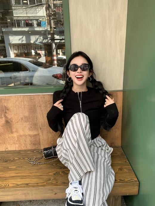 Read Nameless/黑色瘦瘦拉链上衣 2025/8/4 商品图3