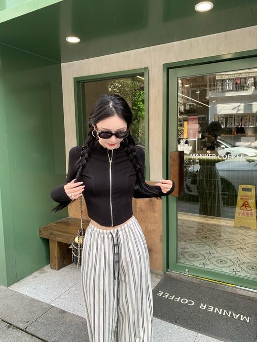 Read Nameless/黑色瘦瘦拉链上衣 2025/8/4 商品图4