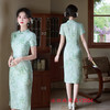 GX绿色旗袍改良2025新款气质年轻款少女民国风连衣裙新中式日常夏季 商品缩略图1