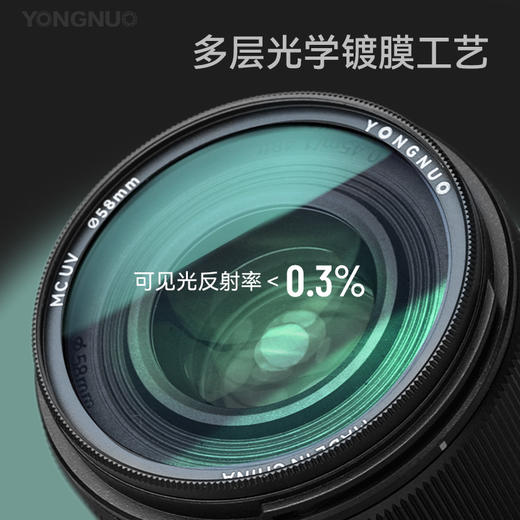 永诺 高清UV滤镜 多层镀膜 防水防污 低反射率 商品图3