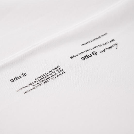 NPC潮牌字母印花空气层基础短袖T恤男立体剪裁宽松舒适NP55TE57 商品图2