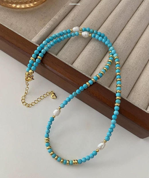 天然优化绿松石项链手链合集 商品图12