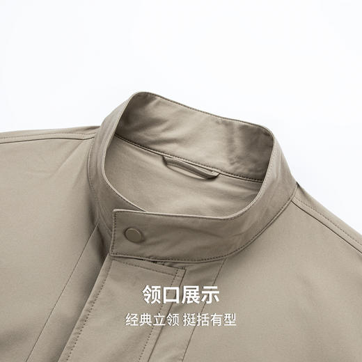 圣得西男士复古机车风工装夹克2025年秋季新款潮流立领长袖外套 商品图6