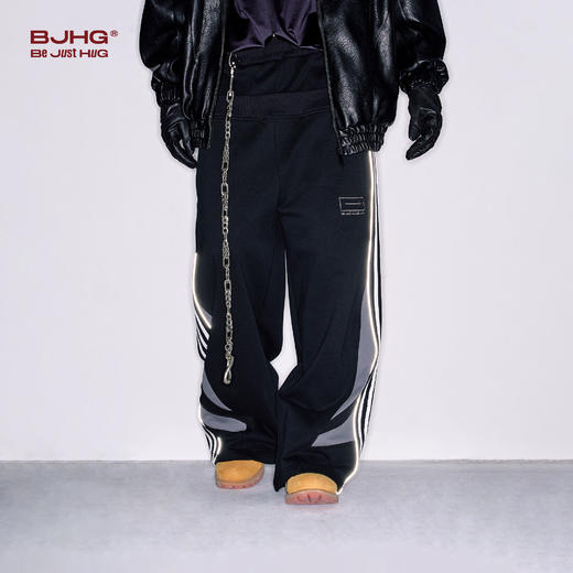 BJHG不计后果暖皮休闲长裤男秋季2025新款潮牌美式复古运动裤子女 商品图2