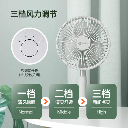 艾青春 收纳式升降风扇IQC-F7200B 商品图3