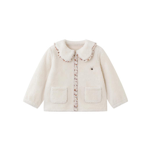 【商场同款】英氏女宝宝翻领上衣冬季款加绒保暖时髦洋气外套女童 商品图4