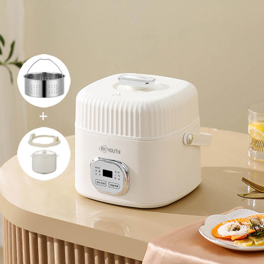 艾青春 多功能锅（降糖饭煲+陶瓷电炖盅）AI-G11 商品图6