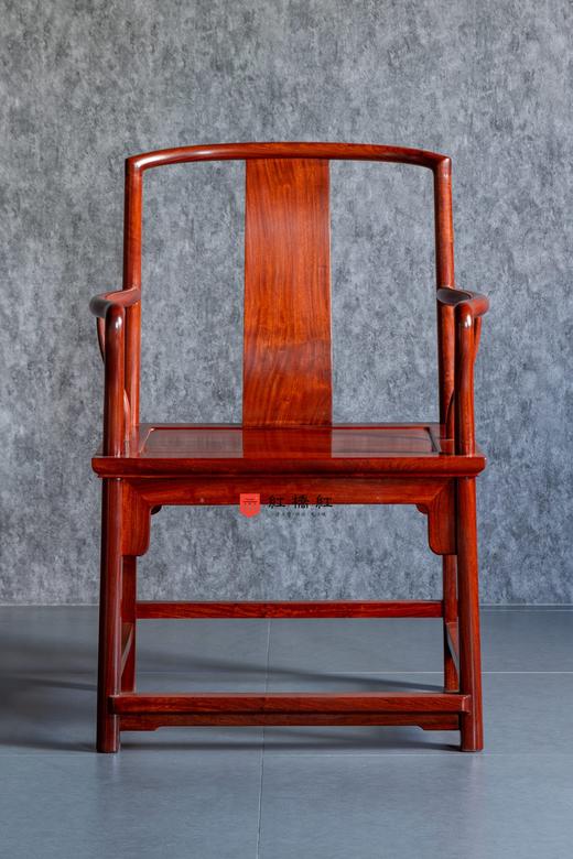红桥红  家具严选  缅甸花梨（大果紫檀）【小茶椅 南官帽椅 单椅】小靠背南官帽椅 商品图0