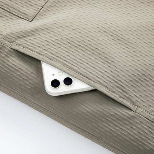 圣得西男士翻领夹克2025年秋季新款华夫格肌理暗纹通勤长袖外套男 商品图12