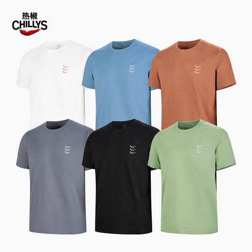 HOTCHILLYS红辣椒户外速干印花t恤夏跑步运动7A抗菌凉感透气短袖男 商品图3