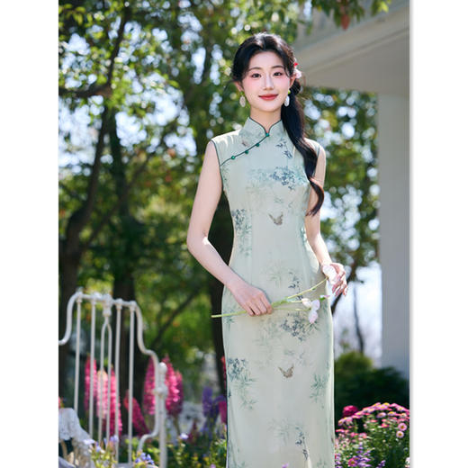 GX时尚改良年轻少女款无袖旗袍2025夏季新款日常可穿修身旗袍 商品图3