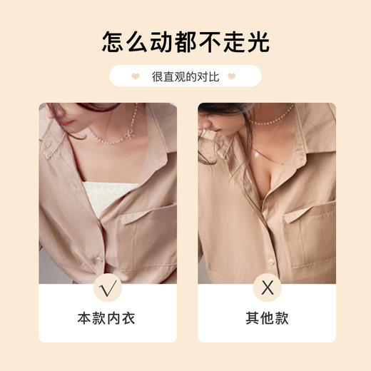 【小胸聚拢】无痕抹胸防走光聚拢显大手掌杯内衣女收副乳文胸罩嫣然浅醉 商品图4