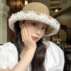 法式优雅拉菲草帽！2025女款夏季度假沙滩帽蕾丝花边渔夫帽遮阳盆帽子！ 商品缩略图0