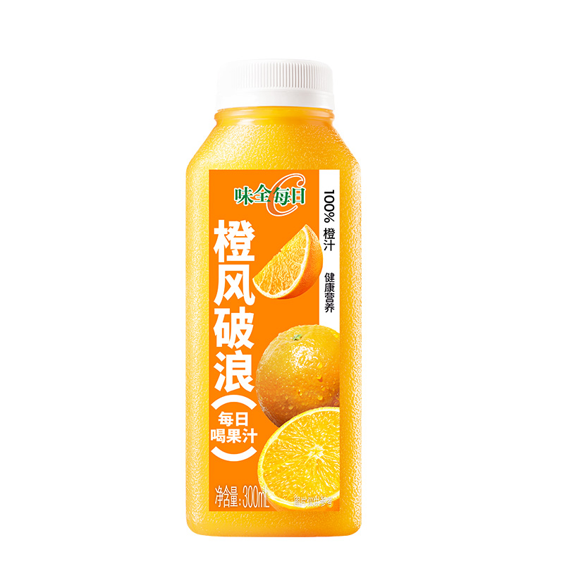 味全每日C橙汁瓶装300ml，保质期21天