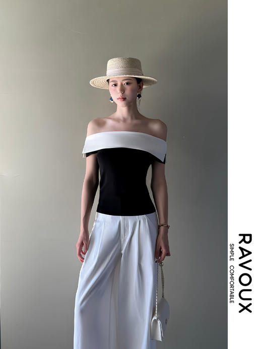 273109901一字领针织衫 商品图2