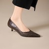 【预售5天】优雅气质通勤时尚职业百搭复古精致蛇纹牛皮浅口单鞋女MBJR&6943 商品缩略图1