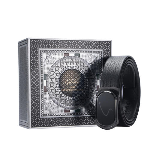 6942199074223115 沙驰satchi 【节日礼物】男士皮带商务大气头层纯牛皮男裤带休闲青年真皮 商品图2