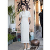 GX素雅中式提花缎长款双层旗袍2025夏季新款复古中国风年轻女士旗袍 商品缩略图3
