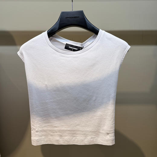 DSQUARED2 女士棉质圆领无袖T恤 白色 S75GD0483 D20021 100 商品图0