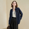 西遇复古港风蓝色仿牛仔衬衫女2025秋季宽松百搭慵懒休闲通勤外套V2951197 商品缩略图0