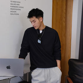 徐太浪微弹套头亨利领卫衣男2025新款秋季透气宽松休闲打底衫衣服