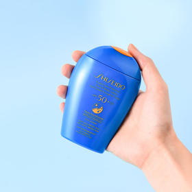 资生堂蓝胖子防嗮乳液150ml防水防汗霜面部及身体