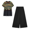 轻熟风减龄时尚套装，洋气印花小衫阔腿裤两件套穿搭HR-RSLD2836 商品缩略图4
