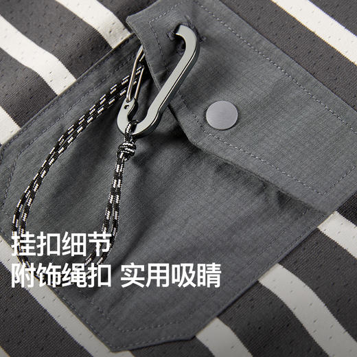 NPC潮牌口袋挂钩撞色拼接条纹短袖T恤男防螨抗菌透气NP53TE04 商品图3