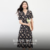 熙世界法式茶歇V领碎花连衣裙女2025夏季新款独特漂亮泡泡袖长裙 商品缩略图1