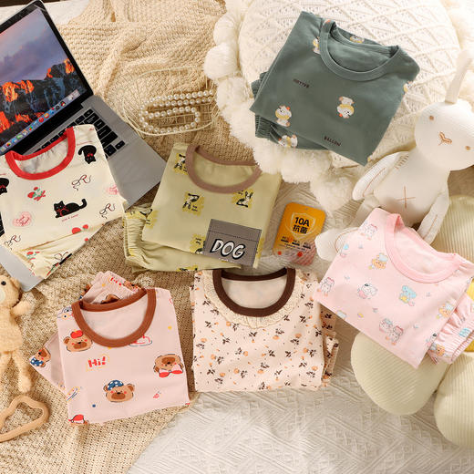 【商场专柜款‼️王炸款式69.9/2套】】80-160码儿童睡衣套装A类男女童卡通空调服宝宝纯棉秋衣裤中小童韩版长袖长裤聚 商品图5