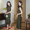 GX复古国风改良新中式长款无袖旗袍2025夏季新款年轻款日常港风旗袍 商品缩略图1