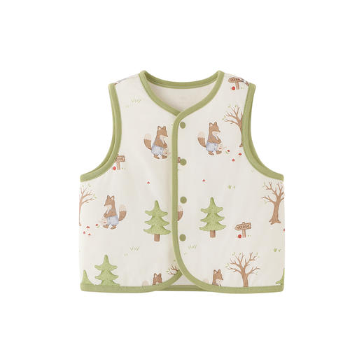 英氏男女童宝宝背心秋冬款夹棉保暖马甲婴儿打底外穿坎肩马夹上衣 商品图4