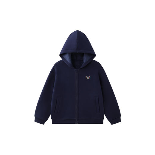 英氏男童开衫外套上衣2025秋冬季新款休闲百搭中大童连帽卫衣童装 商品图4