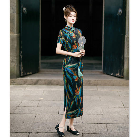 GX老上海旗袍2025夏季新款中国风改良版复古国风日常可穿港风旗袍裙 商品图3