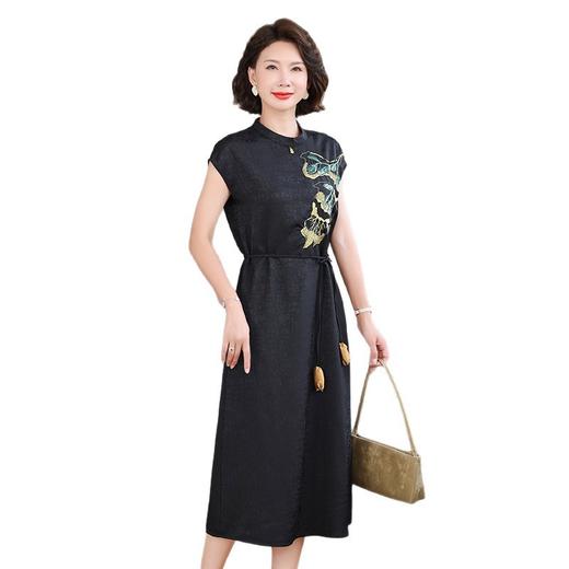 中年妈妈刺绣连衣裙女夏旗袍新中式 商品图4