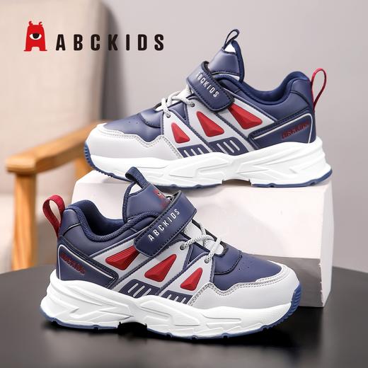 Abckids童鞋新款秋季儿童运动鞋皮面防滑耐磨男童跑步鞋28-38 商品图1