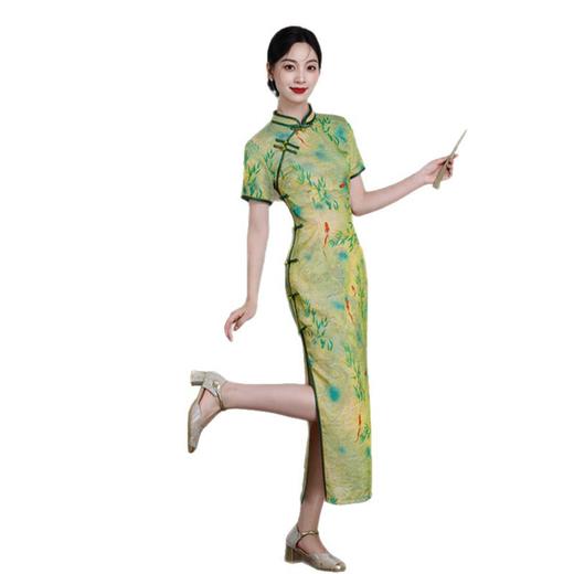 GX老上海复古中国风长款大码妈妈旗袍2025夏新款改良中式高级感旗袍 商品图4