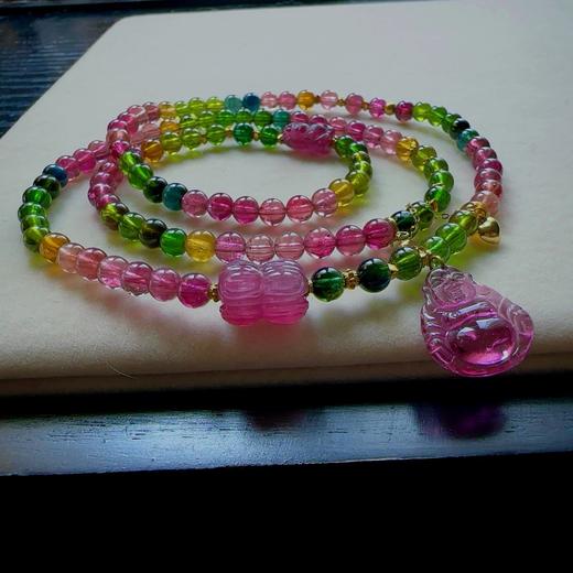 4.7mm碧玺珠串项链 商品图2